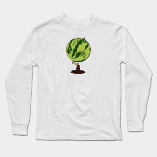 The world is just a watermelon shaped spinny thing Long Sleeve T-Shirt